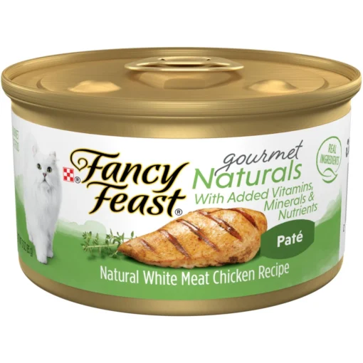 Fancy Feast Gourmet Naturals White Meat Chicken Recipe Pate Canned Cat Food, 3-oz, Case Of 12 -Fancy Feast 155551 MAIN. AC SS1800 V1677102487