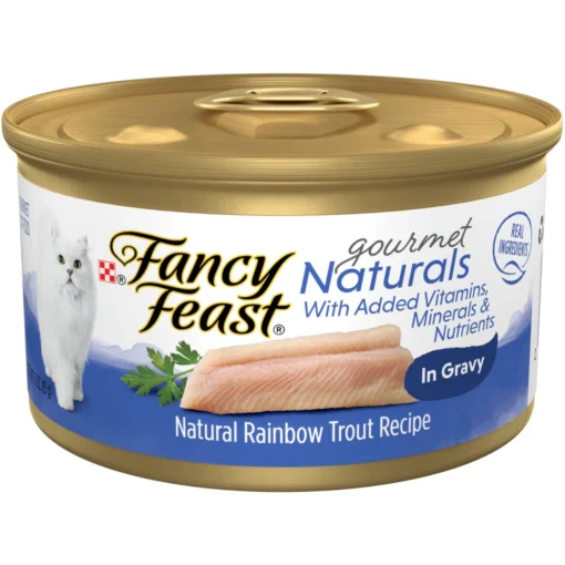 Fancy Feast Gourmet Naturals Natural Rainbow Trout Recipe In Gravy Canned Cat Food, 3-oz Can, Case Of 12 -Fancy Feast 214801 MAIN. AC SS1800 V1677102453