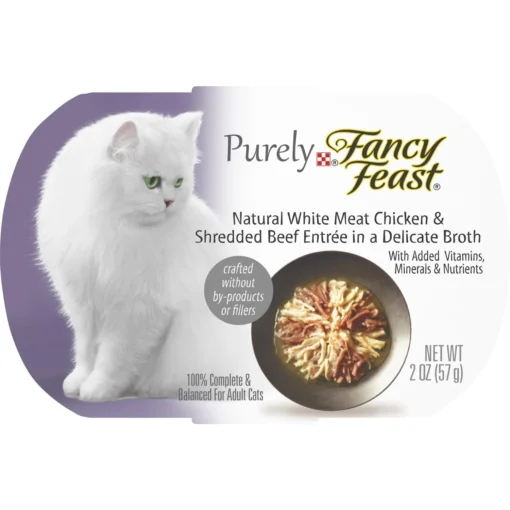 Fancy Feast Purely White Meat Chicken & Shredded Beef Wet Cat Food -Fancy Feast 75931 MAIN. AC SS1800 V1640894820