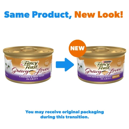 Fancy Feast Gravy Lovers Chicken & Beef Feast In Grilled Chicken Flavor Gravy Canned Cat Food -Fancy Feast 75966 PT2. AC SS1800 V1702938858