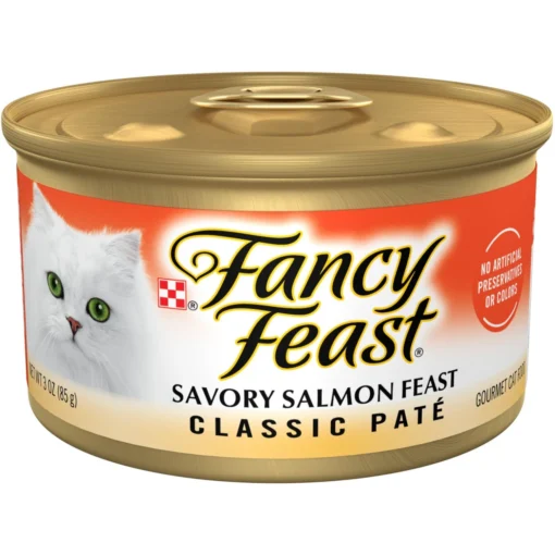 Fancy Feast Classic Savory Salmon Feast Canned Cat Food -Fancy Feast 76030 MAIN. AC SS1800 V1688071208