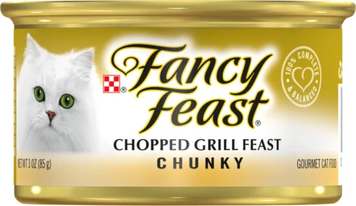 Fancy Feast Chunky Chopped Grill Feast Canned Cat Food, 3-oz, Case Of 24 (**) -Fancy Feast image 100634